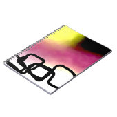 Carnet Chaîne de blocage : Abstrait rose, jaune, noir et  (Côté gauche)