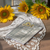 Carnet Chaîne de dentelle de tournesol de bois Mariage cl