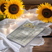 Carnet Chaîne de dentelle de tournesol de bois Mariage cl