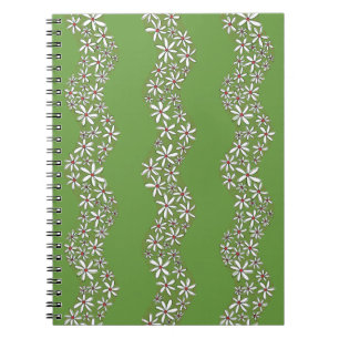 Carnet Chaîne de marguerite Fleur laide rayures blanc rou