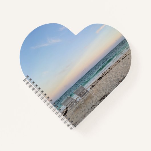 Carnet Chaises de plage et cœur (Devant)
