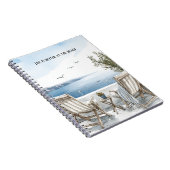 Carnet Chaises Oiseaux Plage Vue sur l'océan (Côté Droit)