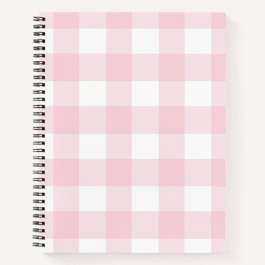 Carnet Chalet blanc et rose d'aquarelle Buffalo Check (Devant)