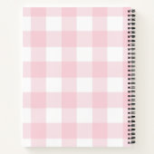 Carnet Chalet blanc et rose d'aquarelle Buffalo Check (Dos)