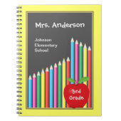 Carnet Chalkboard & Crayons colorés Professeur (Devant)