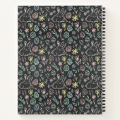 Carnet Chalkboard Easter Bunny Doodle Pattern (Dos)