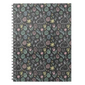Carnet Chalkboard Easter Bunny Doodle Pattern (Devant)