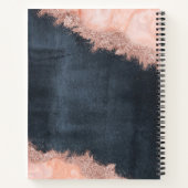 Carnet Chalkboard Rose Gold Marble Parties scintillant Ar (Dos)
