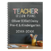 Carnet Chalkboard-Style Teacher Lesson Plan Notebook (Devant)