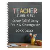 Carnet Chalkboard-Style Teacher Lesson Plan Notebook (Devant)