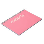 Carnet Chambre dortoir moderne nom rose (Côté gauche)