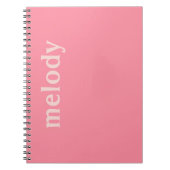 Carnet Chambre dortoir moderne nom rose (Devant)
