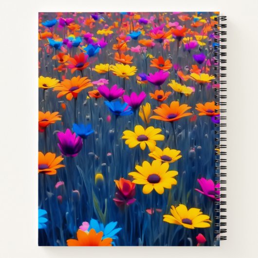 Carnet Champ Coloré De Fleurs (Dos)