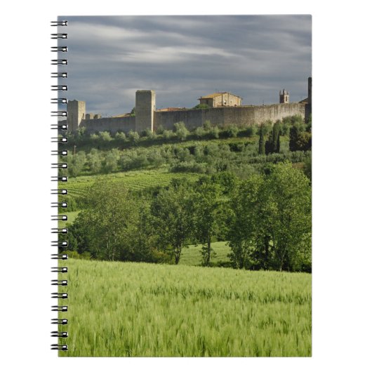 Carnet Champ de blé et Monteriggioni lointain, dans le (Devant)