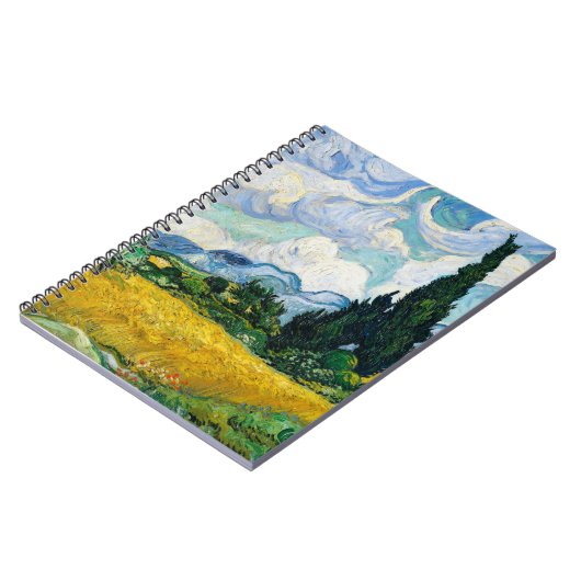 Carnet Champ de blé Van Gogh avec Cyprès. Impressionnisme (Côté gauche)
