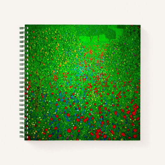 Carnet Champ de coquelicots de Gustav Klimt (Devant)