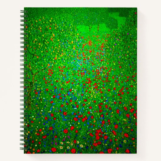 Carnet Champ de coquelicots de Gustav Klimt (Devant)