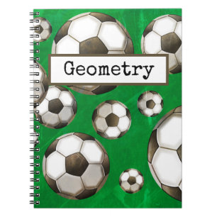 Carnet Champ de football - Ballons de soccer verts Sujet