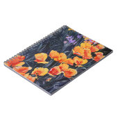 Carnet Champ de pavot Peinture impressionniste colorée (Côté gauche)