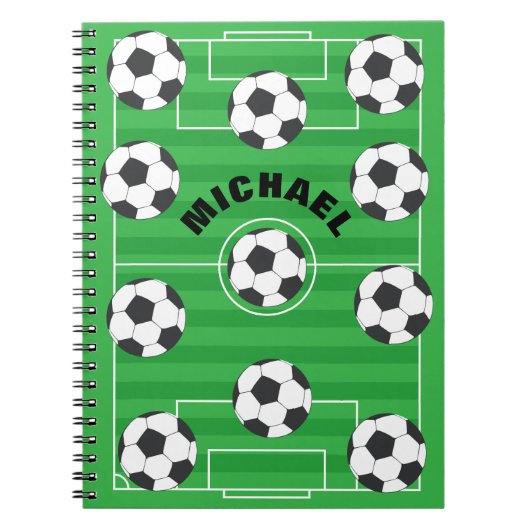 Carnet Champ de soccer personnalisé (Devant)