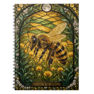 Carnet Champ de trèfle abeille vitrail Illumina