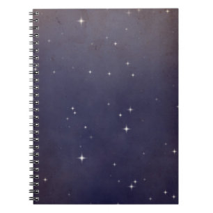 Carnet Champ d'étoiles ciel de nuit violet délavé 