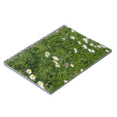 Carnet Champ d'herbe verte avec des fleurs blanches et ja (Côté gauche)
