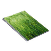 Carnet Champ d'orge verte, closeup de printemps. (Côté Droit)