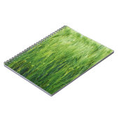 Carnet Champ d'orge verte, closeup de printemps. (Côté gauche)