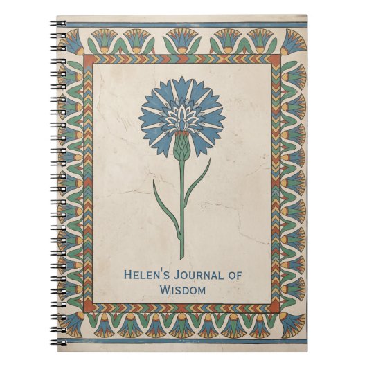 Carnet Champ Éternel : Bleuet d'Égypte antique (Devant)