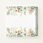Carnet Champ Fleur sauvage élégant Personnalisé (Dos)