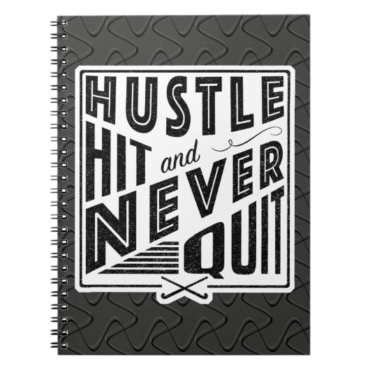 Carnet Champ Hockey Hustit Hit & Never Quitter Bloc-notes (Devant)