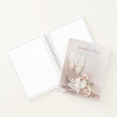 Carnet Champagne au gâteau et Roses (Intérieur)