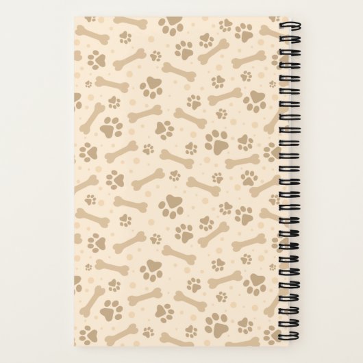 Carnet Champagne Cockapoo Chien Empreinte de patte & Cute (Verso)