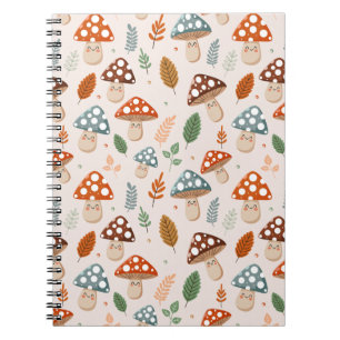 Carnet Champignon, Feuillage d'automne, Motif de la natur