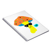 Carnet champignon mignon avec lunettes le plus cool (Côté Droit)