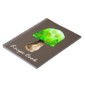 Carnet Champignon vert aquarelle champignons mignons (Côté gauche)