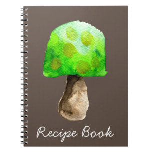 Carnet Champignon vert aquarelle champignons mignons