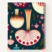 Carnet Champignons amusants Rouge Blanc Aquarelle Motif (Dos)
