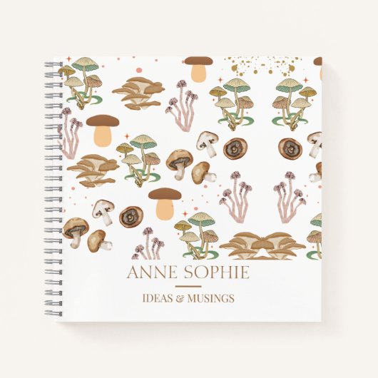 Carnet Champignons assortis Personnalisés (Devant)