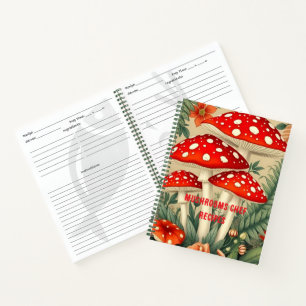 Carnet Champignons Chef Voler Agaric Floral Rouge Et Blan