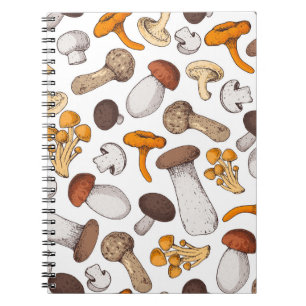 Carnet Champignons dessinés à la main : arrière - plan al