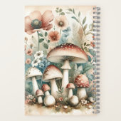 Carnet Champignons et Fleurs Monogrammés de Style Cottage (Verso)