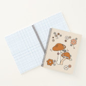 Carnet Champignons Et Fleurs Tons Terre les années 70 Bei (Intérieur)