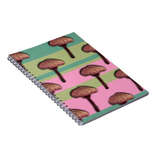 Carnet Champignons et rayures Spiral Notebookok (Côté Droit)