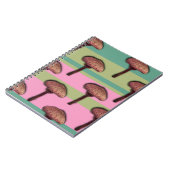 Carnet Champignons et rayures Spiral Notebookok (Côté gauche)