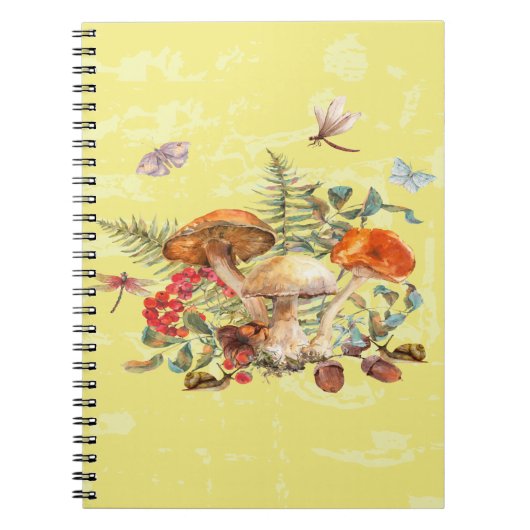 Carnet Champignons, libellules, papillons et escargots (Devant)