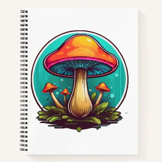 Carnet Champignons Magiques Colorés (Devant)