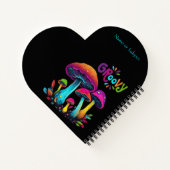 Carnet Champignons psychédéliques colorés- (Dos)