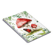Carnet Champignons rouges tendance avec papillon (Côté Droit)
